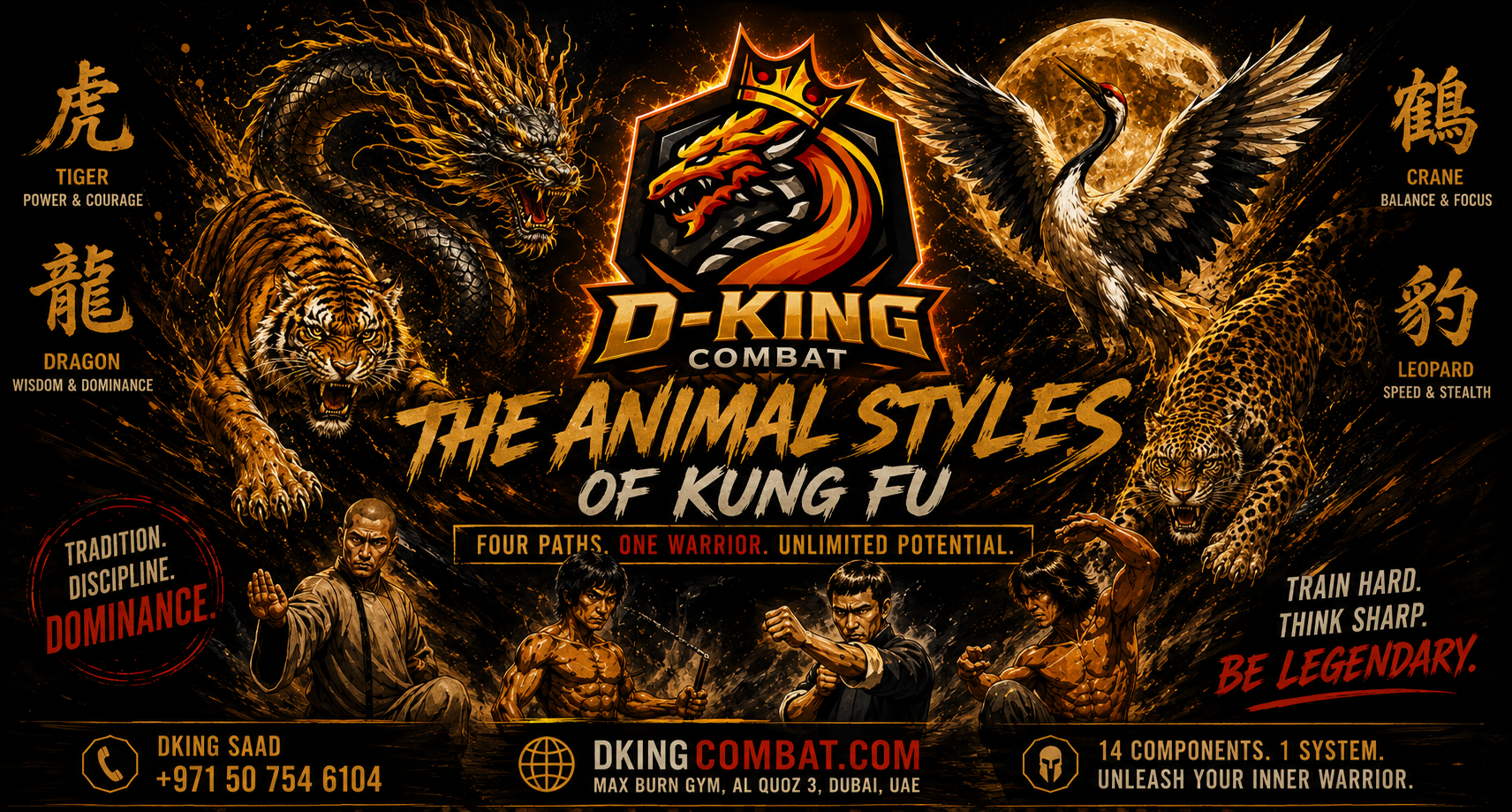 The Animal Styles of Kung Fu - Tiger, Dragon, Crane, and Leopard Explained