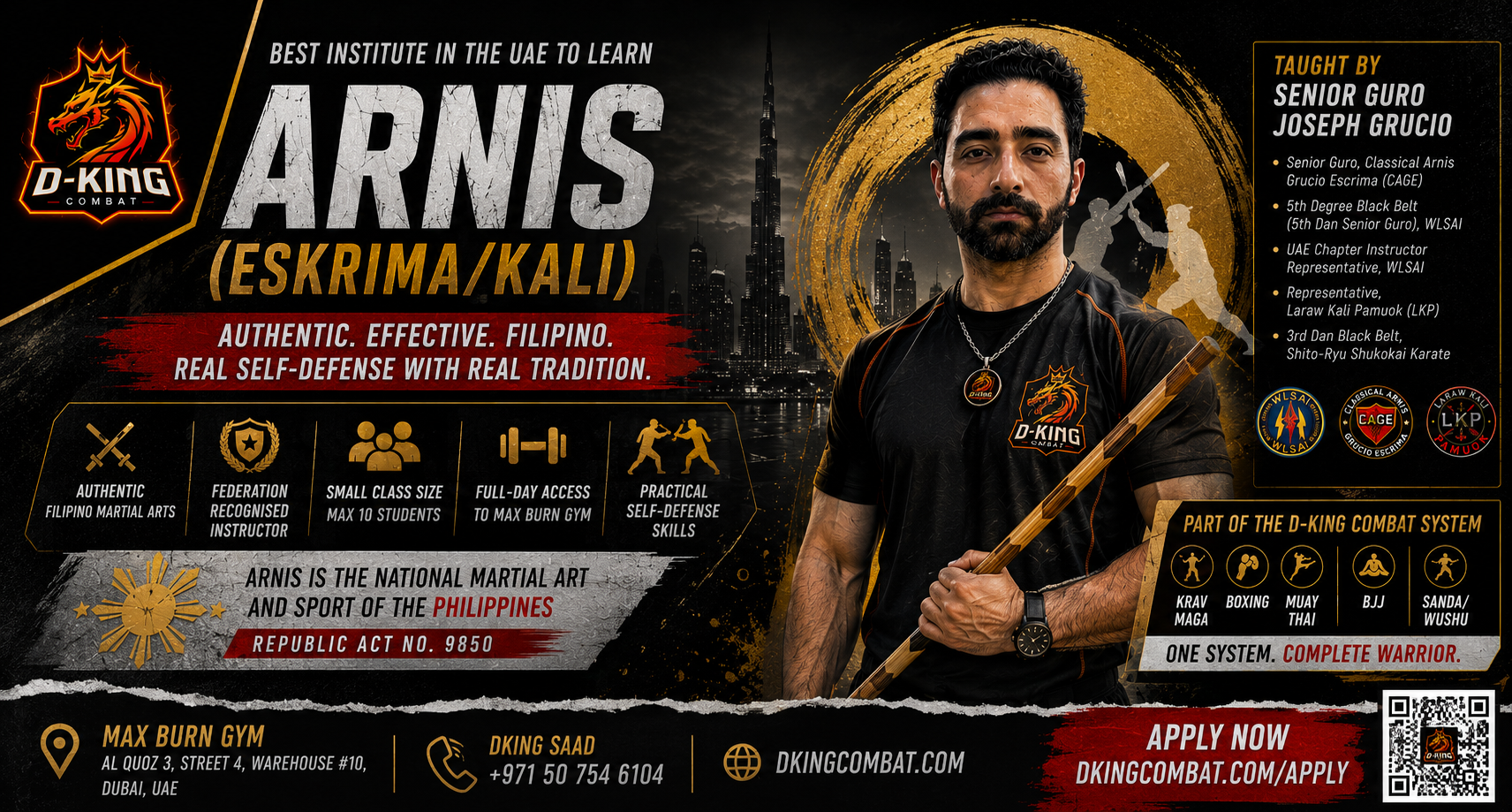 Best Institute in the UAE to Learn Arnis (Eskrima/Kali)