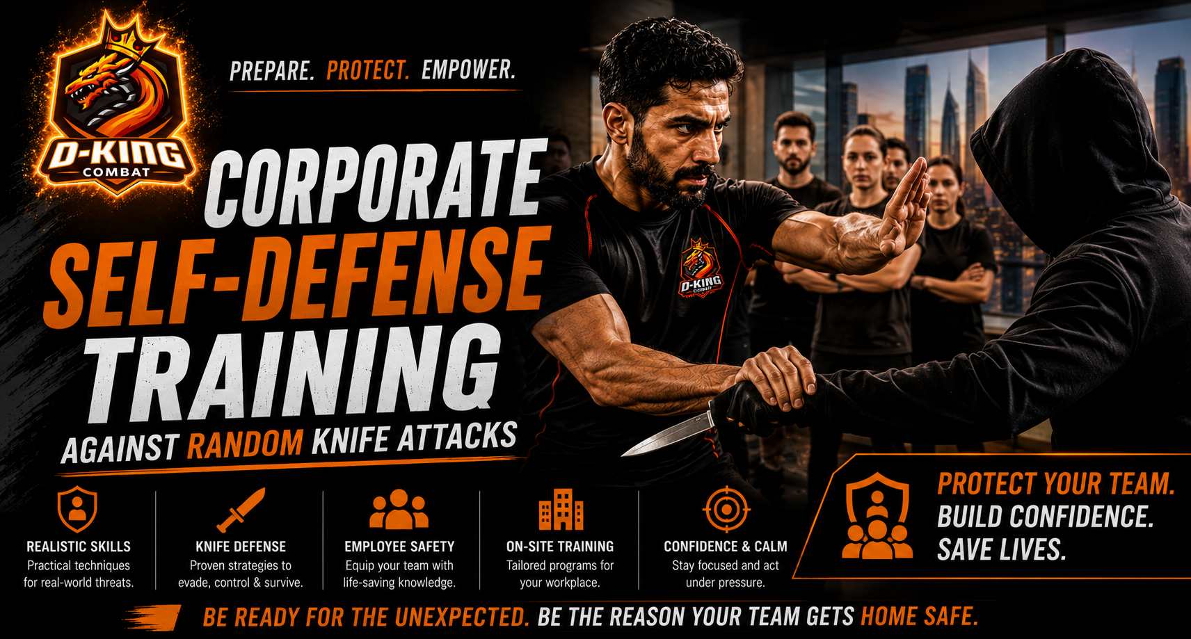 Corporate Self-Defense Training Against Random Knife Attacks