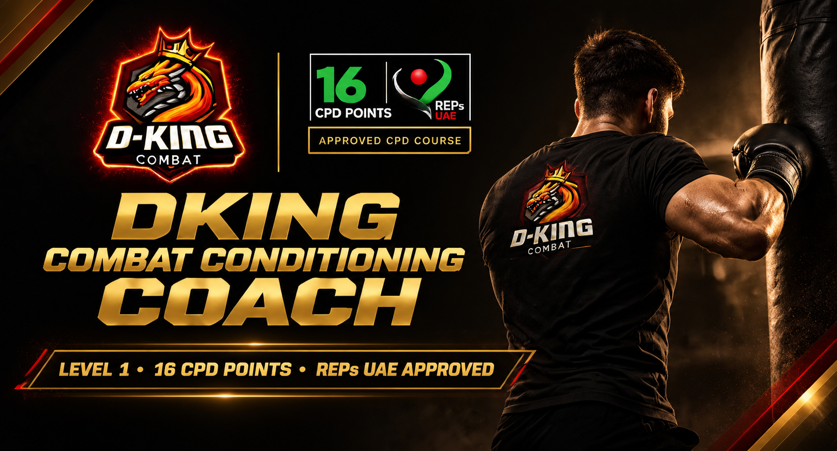 DKing Combat Conditioning Coach Level 1 — REPs UAE Approved | 16 CPD Points
