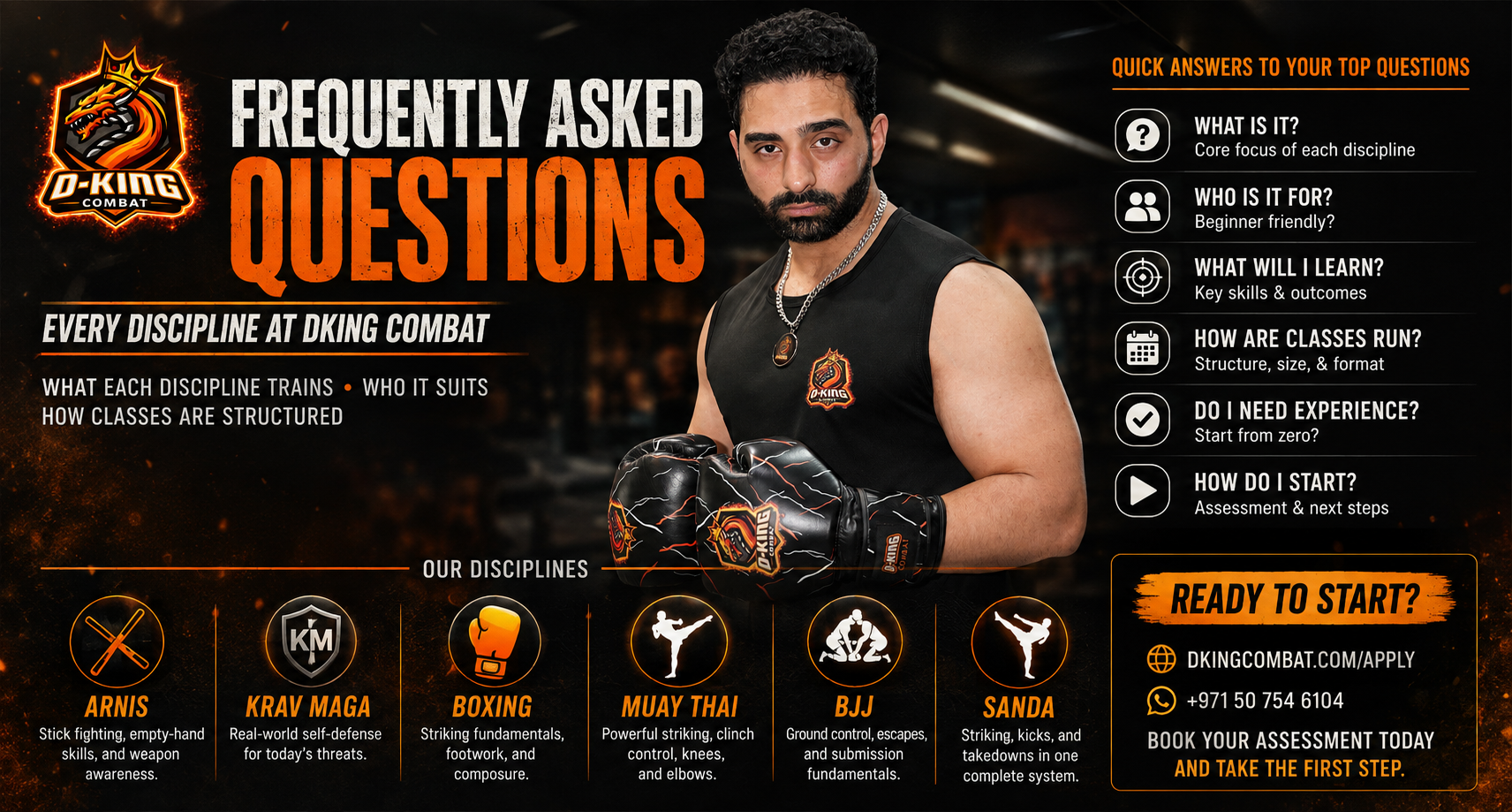 Frequently Asked Questions - Every Discipline at DKing Combat
