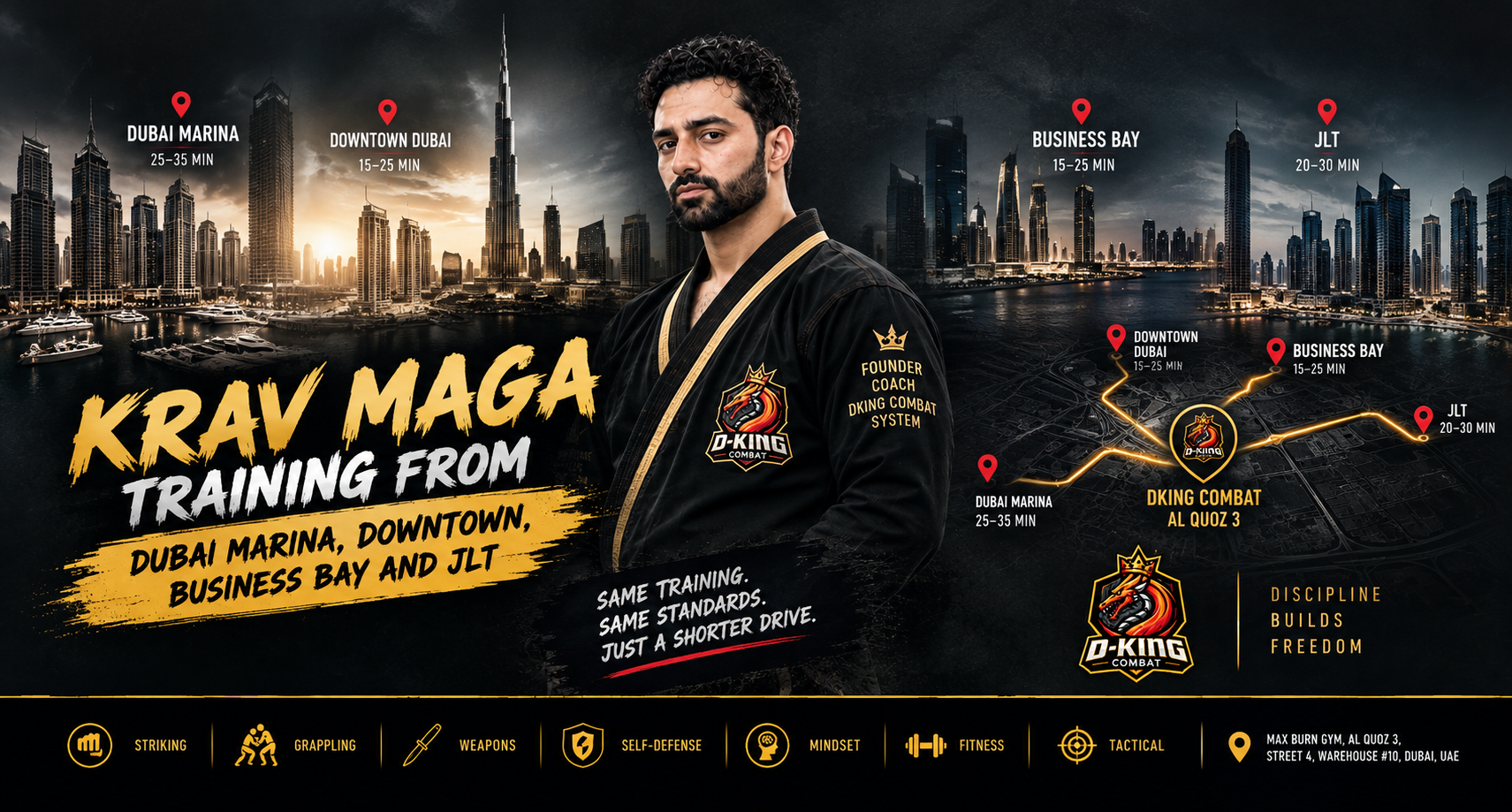 Krav Maga Training From Dubai Marina, Downtown, Business Bay, and JLT