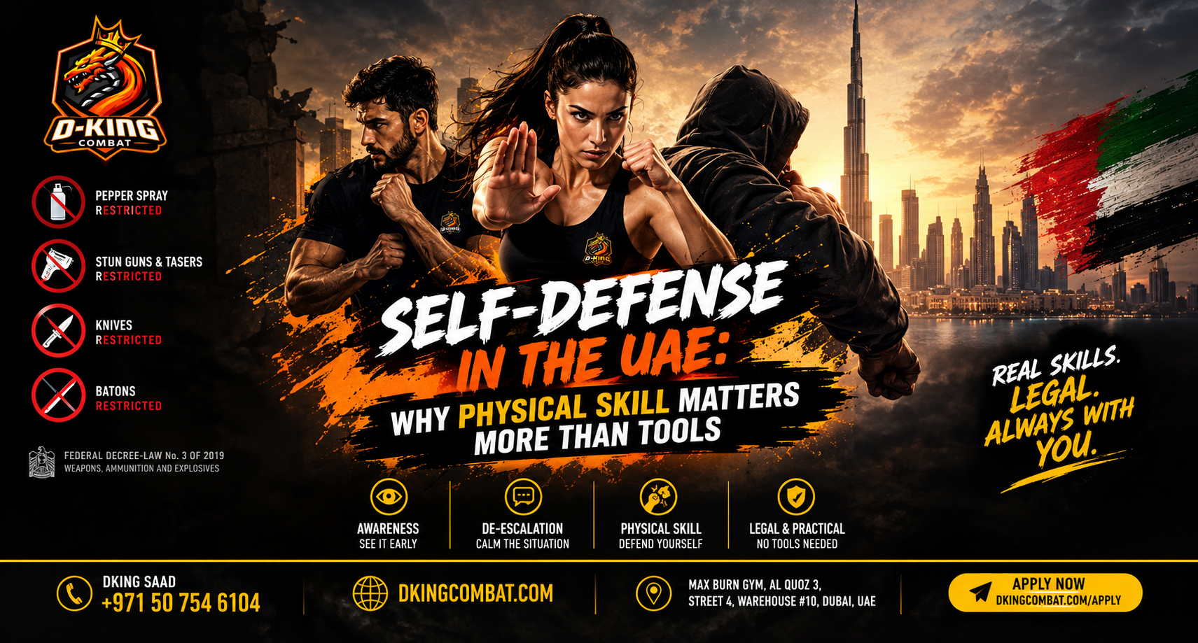 Self-Defense in the UAE - Why Physical Skill Matters More Than Tools