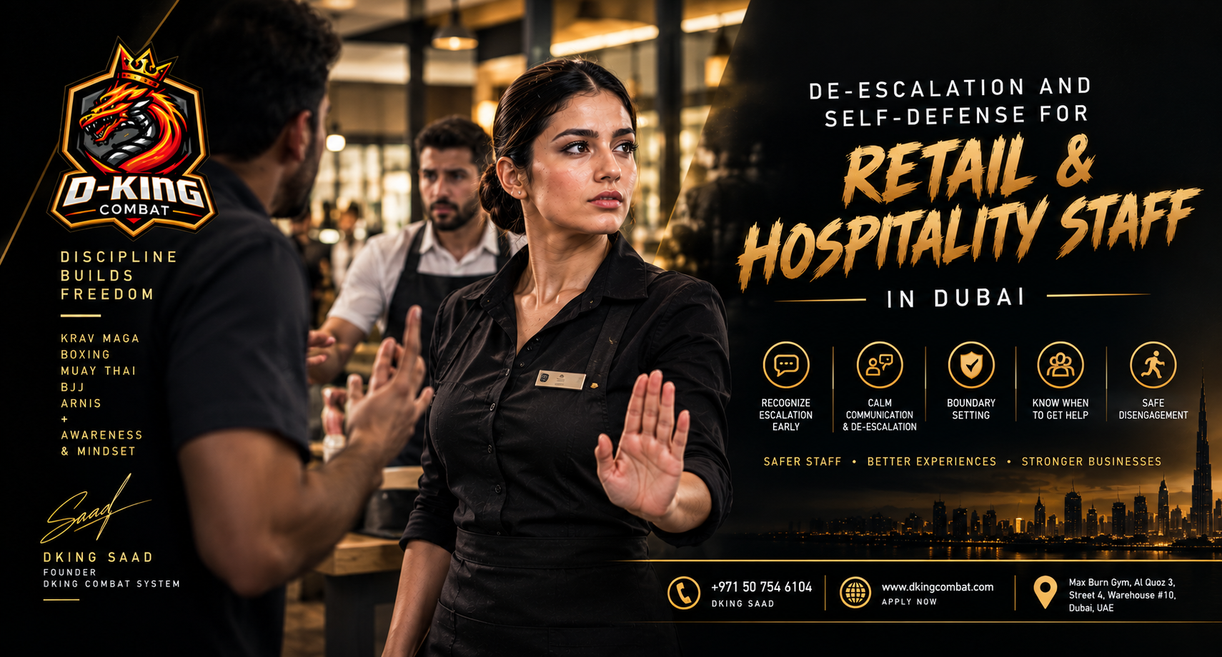 De-escalation and Self-Defense for Retail and Hospitality Staff in Dubai